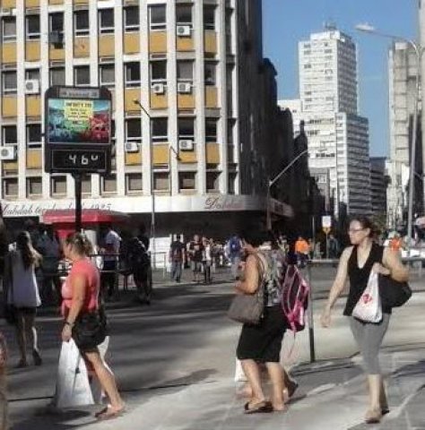 Forno de Verão: Termômetro no centro de Porto Alegre marcou 46ºC e 47ºC