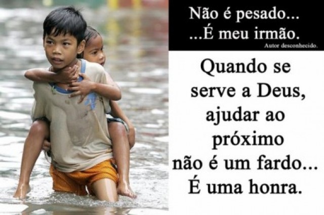 A FOME não tem religião, a FOME não tem cor ou distinção de raça, a FOME não tem idade.