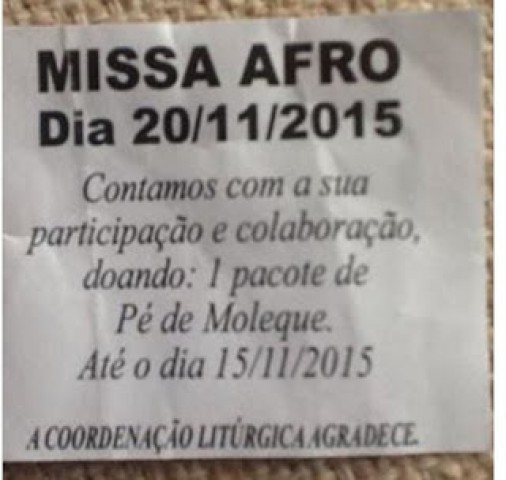 Frei Clemente Rojão: Missa Afro não existe.