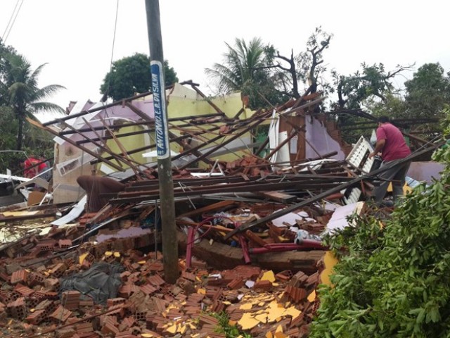 Clima do Fim dos Tempos: Tempestade atinge cidade paulista de Panorama e deixa rastro de destruição