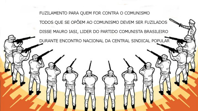 Professor universitário que lidera o Partido Comunista Brasileiro, pede fim do diálogo e fuzilamento de quem é contra comunistas