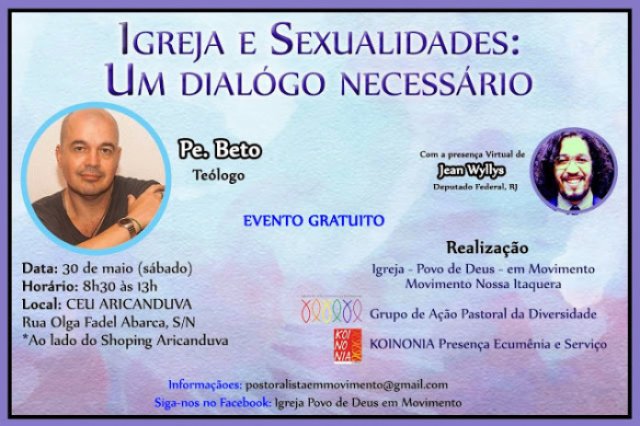 Grupo (que se diz) católico promoverá encontro com padre excomungado que tratará do tema da homossexualidade dentro da Igreja Católica